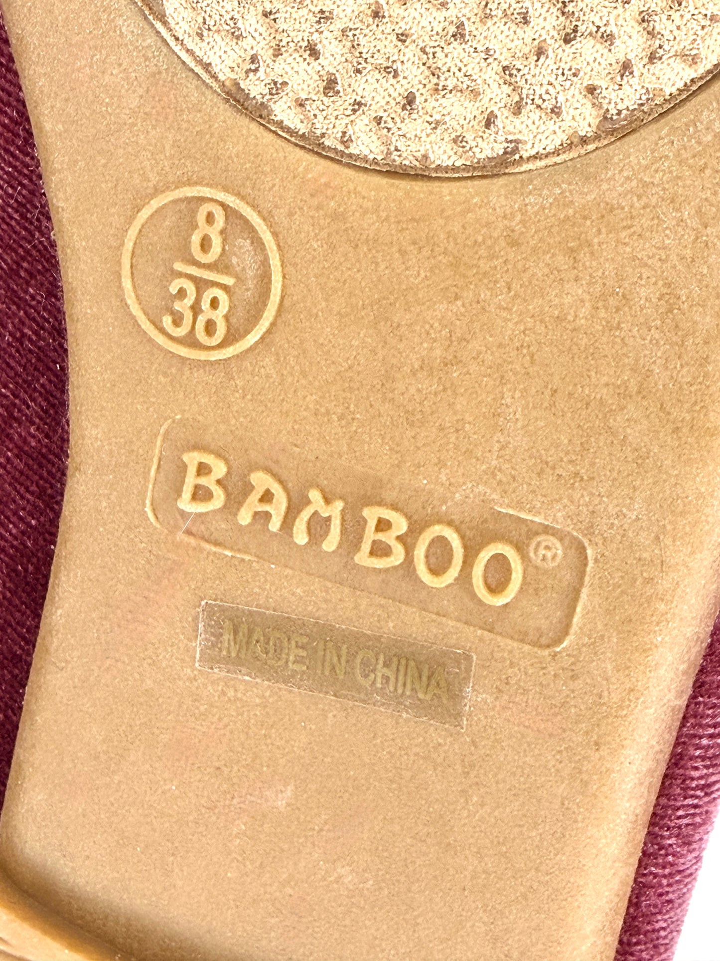 BAMBOO dusty pink velvet ballet flats